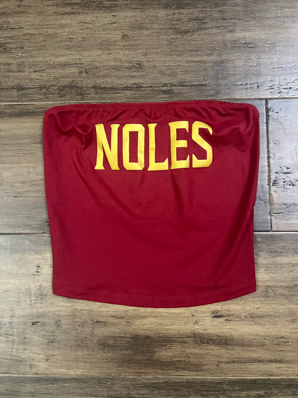 FSU Florida State Seminole NOLES game day ladies cotton elastic top garnet gold
